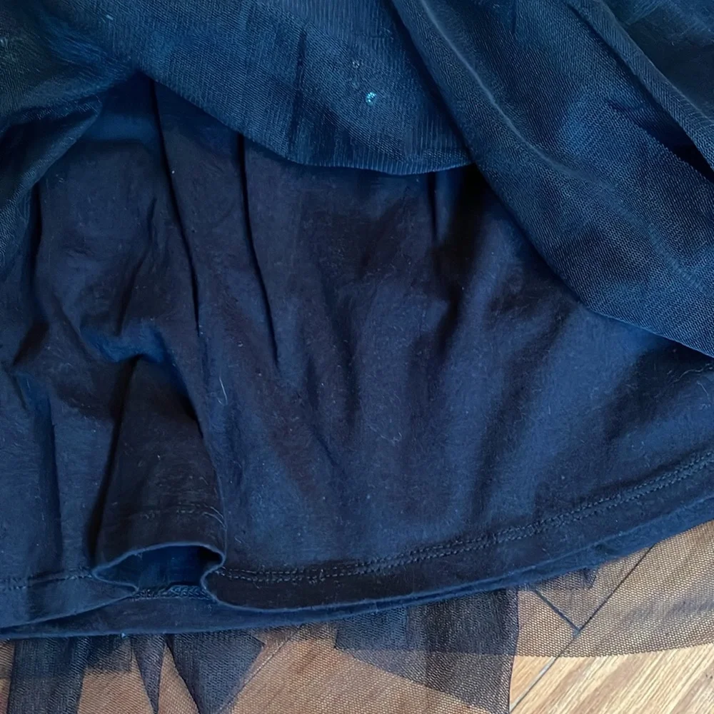 Justice Black Sequin Tulle Skirt